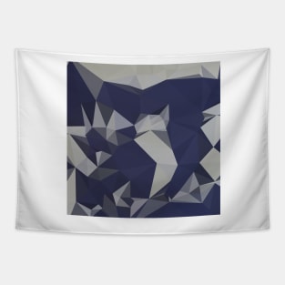 Cool Black Blue Abstract Low Polygon Background Tapestry