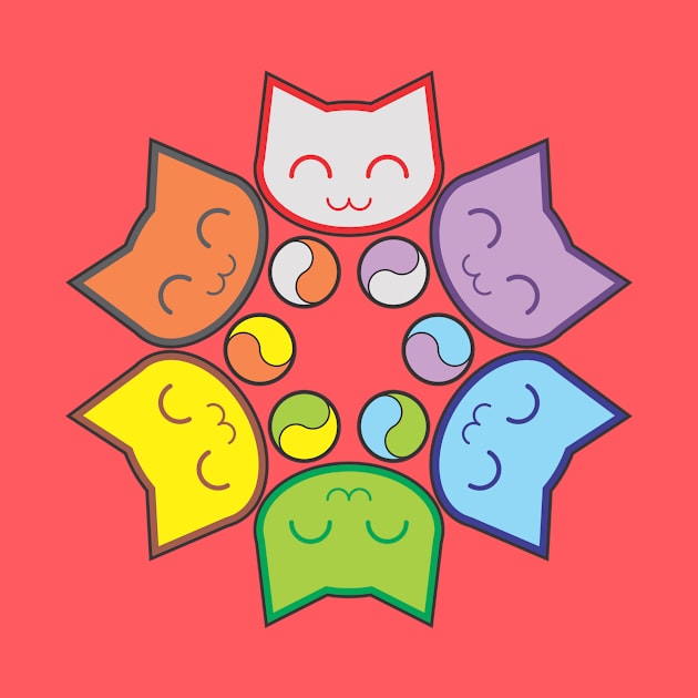 Color Wheel Cats by CharmingChomp