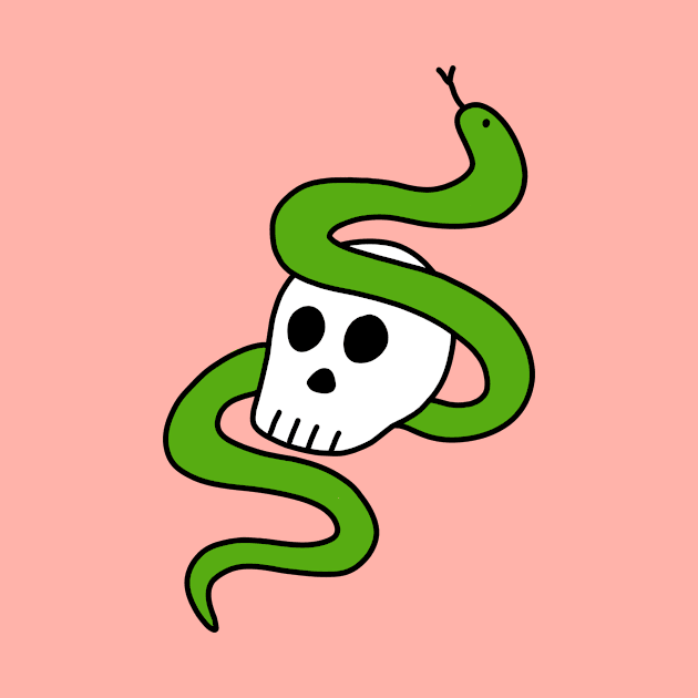 Skull and Snake by Ashleigh Green Studios