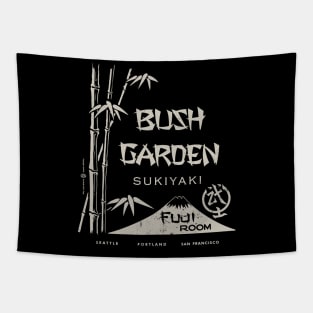 Vintage Retro Bush Garden Japanese Restaurant Seattle Tapestry