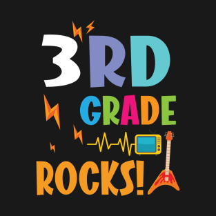 3rd Grade Rocks Teachers Students Happy First Day Of School T-Shirt