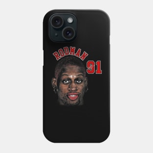 Dennis Rodman Bulls 91 Phone Case