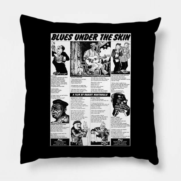 CLASSIC BLUES UNDER THE SKIN 1973 Pillow by warbotspecial