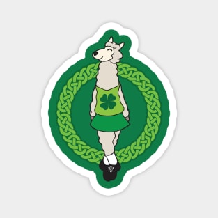 Sllainte! It's an Irish Dancing Llama Magnet