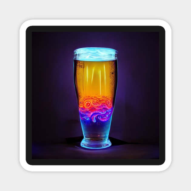 Psychedelic Beer Magnet by RichieDuprey