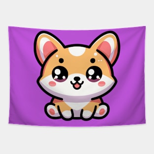 Kawaii Corgi Tapestry