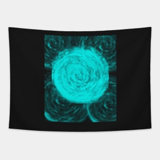 Blue vortex wave flower swirl abstract art T-Shirt Tapestry