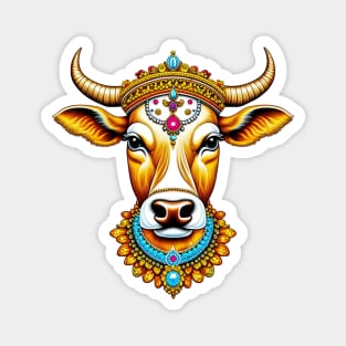 Pongal Decorated Cow Magnet