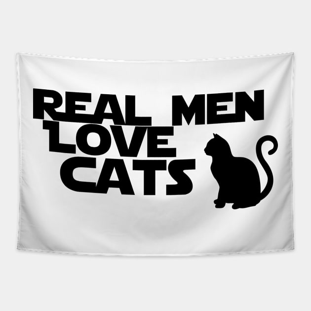 real men love cats Tapestry by yassinnox