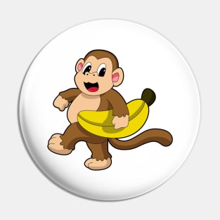 Monkey at Running with Banana Pin