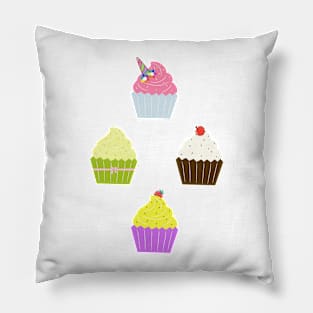 Fancy Baked Cupcake Dessert Collection Pillow