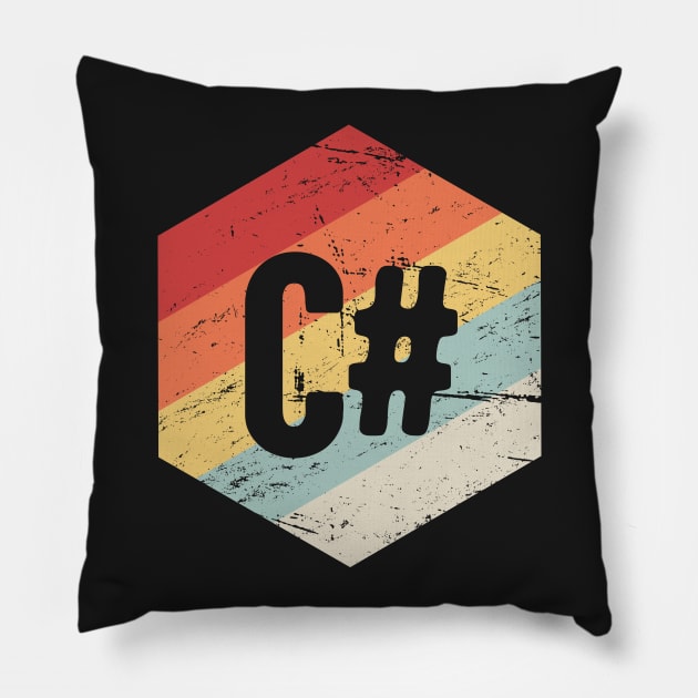 Retro C# Programming Icon Pillow by MeatMan