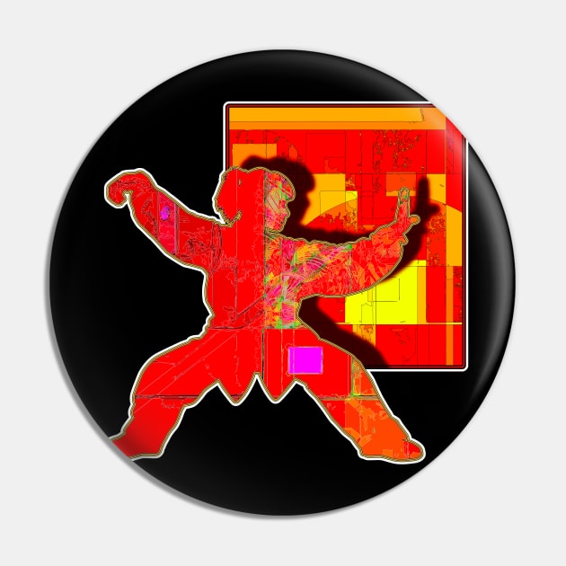 Orange Tai Chi Pin by crunchysqueak