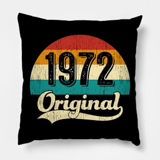 51st Birthday Gift Man Woman Vintage Original 1972 Pillow