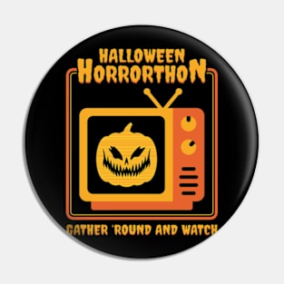 Halloween Horrorthon Pin