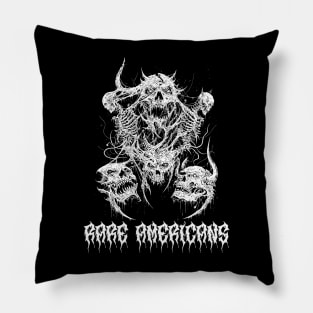 Skull Hell with Rare Americans Pillow