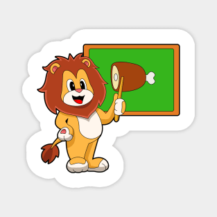 Lion Teacher Pointer Meat Magnet