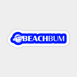 Beach Bum: Smiley Face (White) Magnet