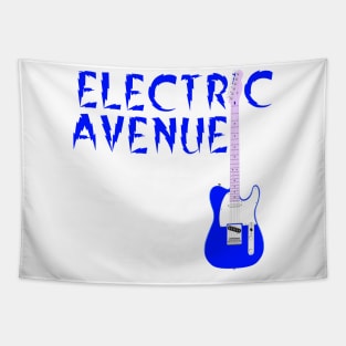 Electric Guitar, Electric Avenue, Blue Guitar Tapestry