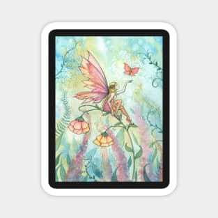 Free Fairy and Butterfly Art Watercolor Illustration Magnet