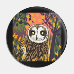 Owl in the bush Pin