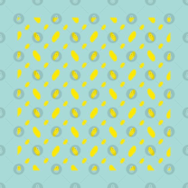 Yellow abstract vector shapes over turquoise by marufemia