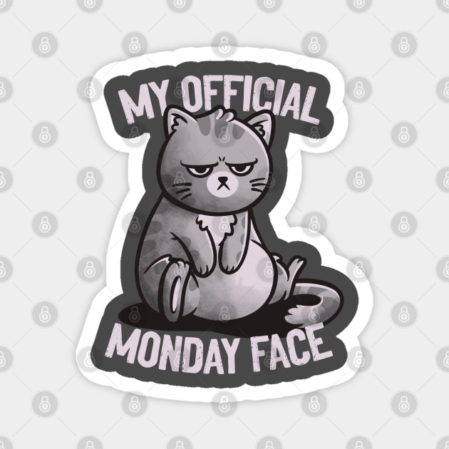 My Official Monday Face Cute Funny Cat Gift Magnet by eduely