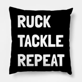 ruck tackle repeat Pillow