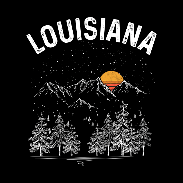 Vintage Retro Louisiana State by DanYoungOfficial