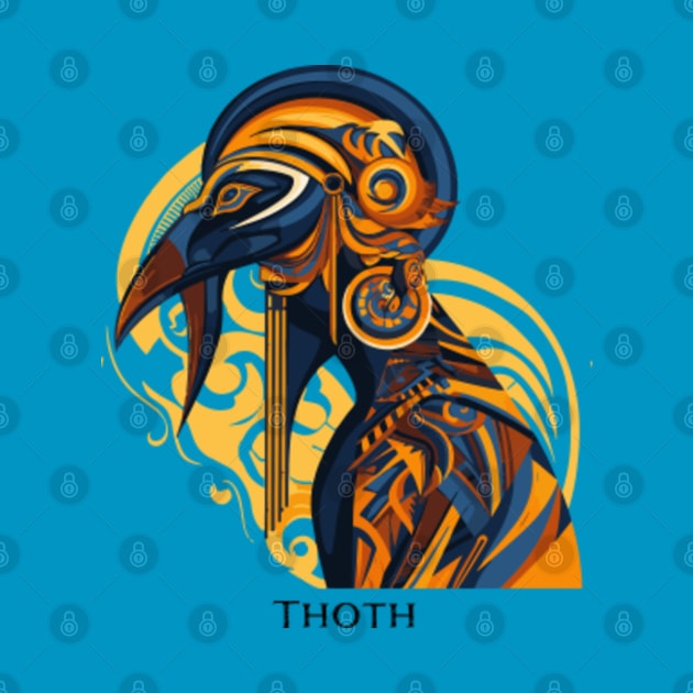 Thoth - Egyptian god of wisdom and magic - A Portrait of an African God by VEKULI