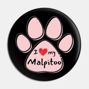 Maltipoo Paw Pin