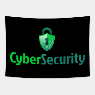 Cyber Security Lock Green Tapestry