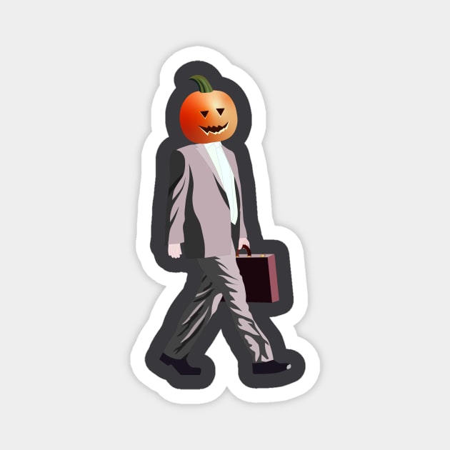 Dwight Schrute Halloween Pumpkin Head Magnet by Design Garden