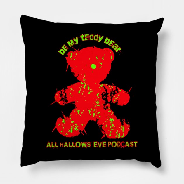 Voodoo Teddy Pillow by All Hallows Eve Podcast 