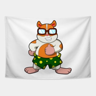 Hamster with colorful Shorts & Sunglasses Tapestry