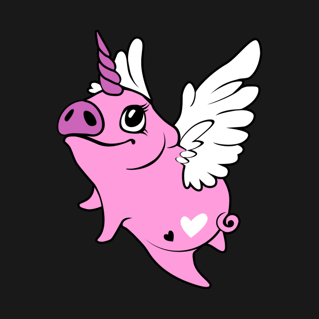 When Pigs Fly. Pig With Wings by Natysik11111