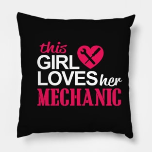 this girl loves her mechanic mechanic Pillow