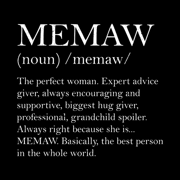 Memaw Definition Grandma Mother Day Gifts Women by Sky at night