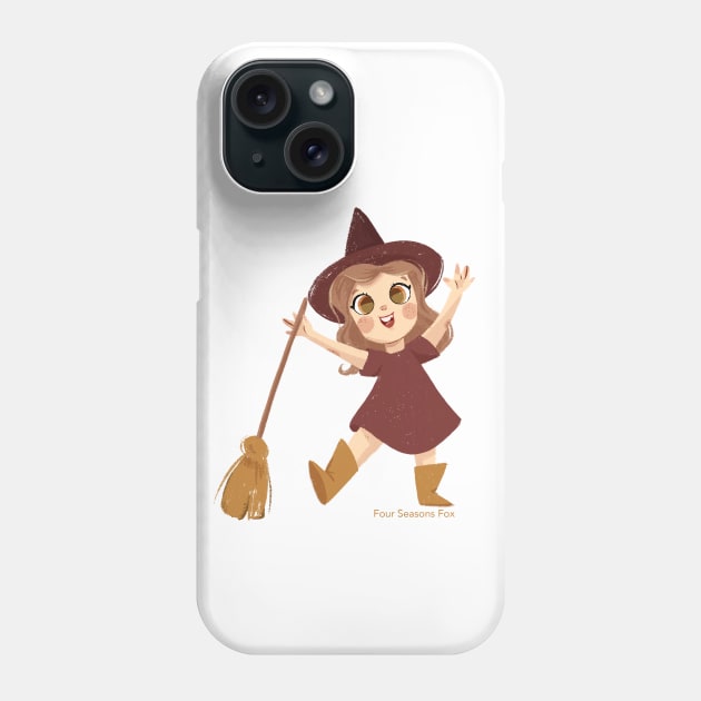 Little Witch Phone Case by Four Seasons Fox