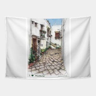 I love Mottola (2), Puglia, Italy Tapestry