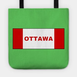 Ottawa in Canadian Flag Colors Tote