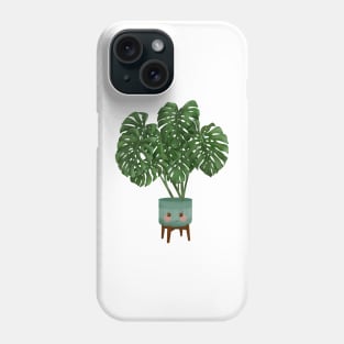 Cute Plant Illustration, Monstera Deliciosa Plant Illustration Phone Case