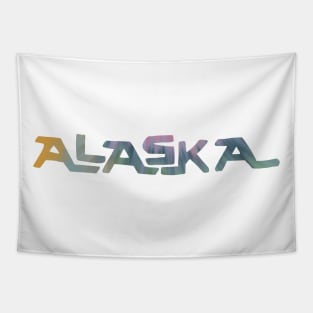 Alaska Tie Dye License Plate Design Tapestry