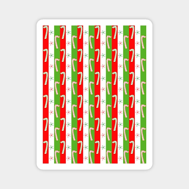 CHRISTMAS Candy Cane Stripes Magnet by SartorisArt1