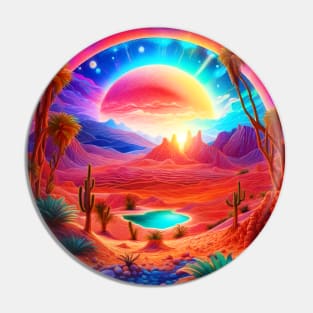 Fantasy Desert Oasis Pin