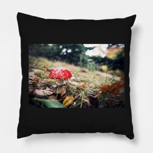 Red Mushroom with White Spots Pillow