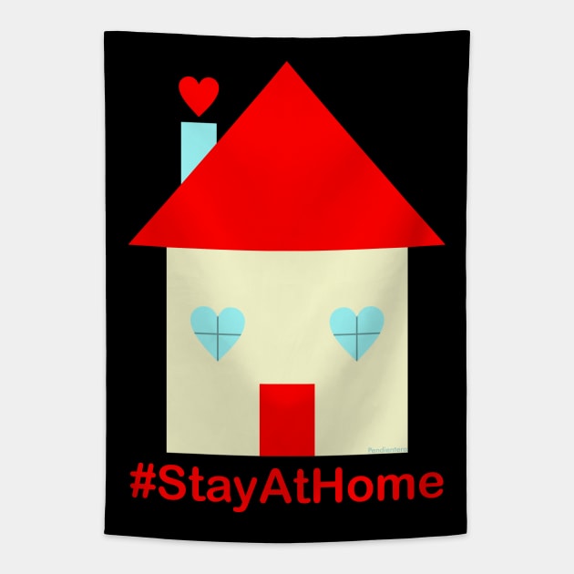 Stay at home Tapestry by Pendientera