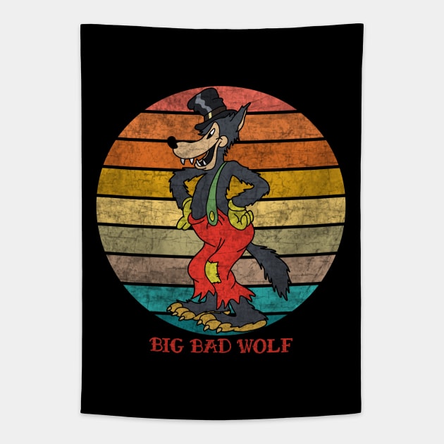 Vintage Big Bad Wolf Tapestry by valentinahramov