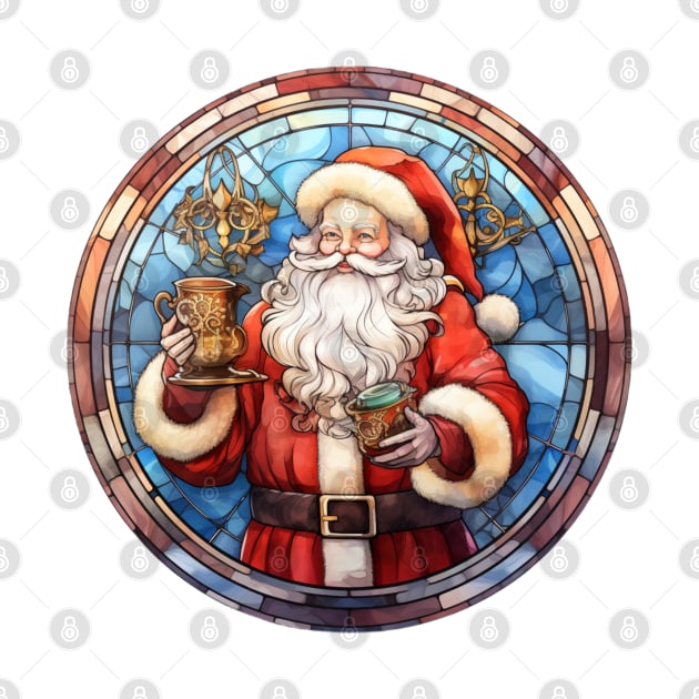 Father Christmas with a mug by Maison de Kitsch