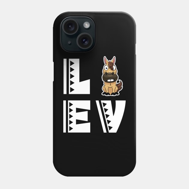 Cute love horse t shirt funny horse lover gifts for kids Phone Case by franzaled